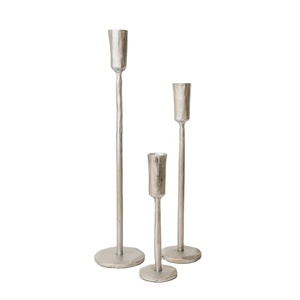 Durable Handmade Natural Solid <b>Black</b> Aluminium <b>Candlestick</b> Holder Set 3 Home Decor Christmas Birthday Easter Wedding Anniversary - Product Image 1