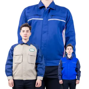 Camisa uniforme de trabalho para homens, roupas de trabalho de ALTA QUALIDADE, indústria de solda ou construção, design personalizado e logotipo - Saomai FMF