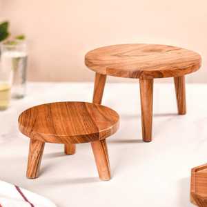 Bandeja de Madera Pura Profesional para Servir Postres, Diseño Artesanal Hecho a Mano, Plato Multiusos para Uso en Hoteles y Restaurantes - Product Image 2
