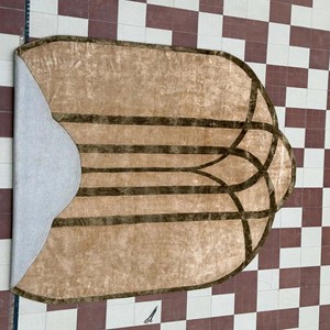 Luxury Abstract Irregular Area Rug Modern Designer Hand Tufted Viscose Carpet Soft Plush Living Room Bedroom Floor Rug Decor - Product Image 3