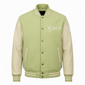 Sustainable American Style Hooded Eco-Friendly Winter Varsity <b>Jacket</b> with Front Logo Unisex - Product Image 1