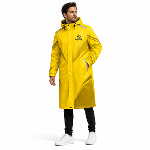 Veste de pluie longue à capuche imperméable personnalisée, réfléchissante, coupe-vent, respirante, pour le travail en extérieur, la pêche, la randonnée - Product Image 2