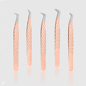 Pinzas de Acero Inoxidable para Extensión de Pestañas, Agarre de Diamante, Profesionales, Ergonómicas, Duraderas, Agarre Suave, Directo de Fábrica - Product Image 2