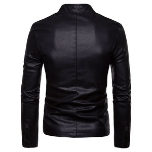 Black <b>Winter</b> <b>Leather</b> <b>Jacket</b> For Men Stylish All Sizes With Customized Logo And Privet Label <b>Leather</b> <b>Jacket</b> With Zipper - Product Image 3