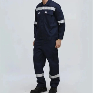 Combinaison de travail haute visibilité en polyester coupe-vent, vêtements de travail haute visibilité, combinaisons durables, uniforme de sécurité - Product Image 6