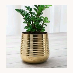 Stylish Customized Metal Gold Color Chrome Plated Durable Eco-Friendly Flower Pot New Design Decorative <b>Planter</b> for Home Garden - Product Image 3