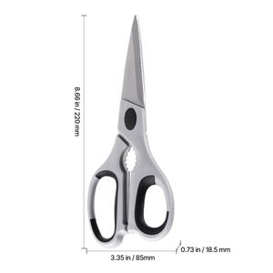 Forbici da Cucina in Acciaio Inossidabile Resistenti, Cesoie Professionali con Impugnatura Morbida e Fodero Protettivo Confortevole per il Taglio - Product Image 5