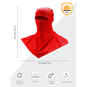 Cagoule longue d'été respirante à design personnalisé pour le cyclisme, protection solaire, couvre-tête, séchage rapide, évacuation de la transpiration - Product Image 3