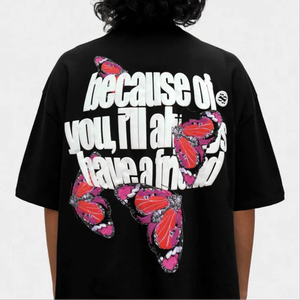 T-shirt homme tendance, grande taille, coton épais, logo imprimé en relief, streetwear, hip hop, manches courtes, vêtement stylé - Product Image 3