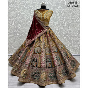 ชุดเจ้าสาวอินเดียกำมะหยี่คอลเลกชันสำหรับเจ้าสาวกับงาน zarkhan โดย fabzone - Product Image 4