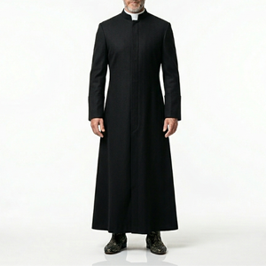 Vestimenta Litúrgica Cómoda con Bordado Personalizado, Ropa de Iglesia, Túnica de Clérigo Moderna, Túnica de Sacerdote - Product Image 1