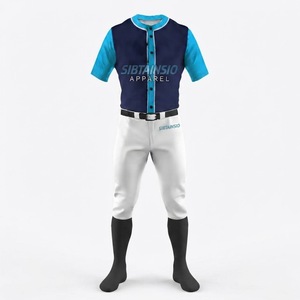 Combinaisons de sport professionnelles personnalisées pour le baseball et le softball avec pantalons longs respirants et à séchage rapide - Product Image 4