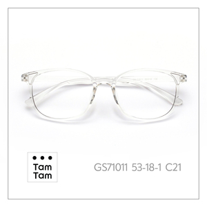 แว่นตาเต็มกรอบทรงวงรีทามทาม GS71011 53-18-1 โปร่งใส สำหรับผู้ใหญ่ ทั้งชายและหญิง แก้ไขการมองเห็น ป้องกันรังสียูวี - Product Image 5