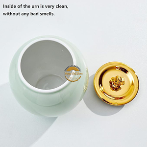 Wholesale Custom <b>Memorial</b> Urn Elegant Brass Cremation Ashes Urn Decorative Metal Funeral Urn with Artwork Adult <b>Memorial</b> Ashes - Product Image 3