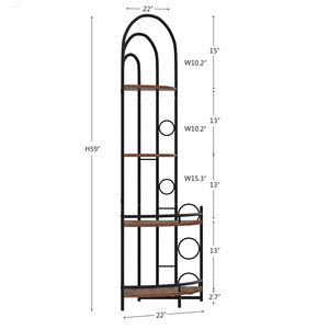 Stile moderno 4-Tier in metallo scaffale angolo pianta Stand salvaspazio espositore portaoggetti per la casa arredamento mobili per il soggiorno - Product Image 4
