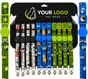 Breakaway Cat <b>Collar</b> OEM ODM Custom Logo Adjustable Safety Release Kitten <b>Collar</b> with Bell Direct Manufacturer - Product Image 1