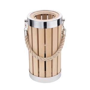 Lanterne classique en bois et corde, luminaire suspendu décoratif intemporel pour la décoration traditionnelle de la maison - Product Image 1