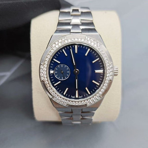 Reloj de Hombre Elegante y Romántico de Lujo para Negocios, con Bisel con Incrustaciones de Diamantes, Esfera Azul, Casual, para Viajes, Automático, Mecánico - Product Image 1