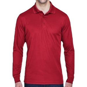 Camisa de Punto Sólida Exclusiva para Hombre, Manga Larga, Secado Rápido, Antiarrugas, Informal, 100% Algodón, 220g, Venta al por Mayor, Orientada a la Exportación OEM - Product Image 3