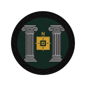 Écusson triangulaire maçonnique personnalisé brodé marron avec lettre G blanche, badge noir, pour uniforme de franc-maçonnerie, à coudre - Product Image 2