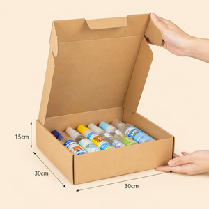 Custom Corrugated Folder Style Paper <b>Box</b> 3mm Kraft Packaging Eco Friendly <b>Foldable</b> Shipping Mailer <b>Box</b> with Logo Print - Product Image 6