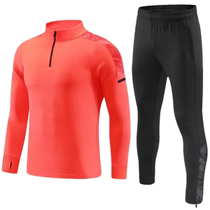 New <b>Design</b> Custom Blank Long Sleeve Polyester Soccer Team Cheap Football Training Tracksuits for Men Soccer Tracksuit Set - Product Image 2