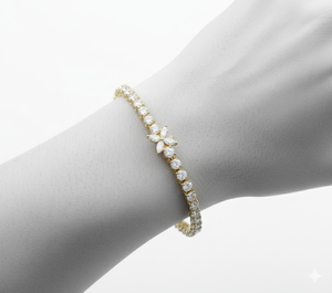 IGI Lab Grown Diamond Unisex Women's Men's Rhodium Plated Sterling Jewelry Silver cvd/hpht Pure 925 Silver <b>Bracelet</b> - Product Image 2