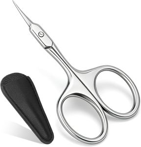 Tijeras para Cutículas Duraderas de Primera Calidad, Cuchillas Curvas Multiusos de Acero Inoxidable para Manicura, Arte de Uñas, Cejas, Pestañas, Adolescentes - Product Image 4