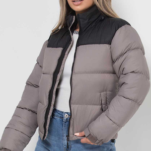 OEM <b>Women</b>’s Premium Puffer Jacket Custom Casual Outdoor Wear For <b>Women's</b> Windproof Zipper Closure Side Pockets <b>Women's</b> <b>Coat</b> - Product Image 4