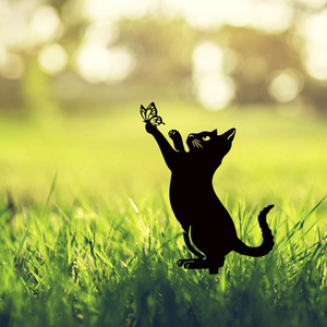 CIFbuy Scultura Minimalista Gatto in Ferro Nero per Esterni Giardino Patio Prato Decorazione TikTok per Servizio Ritiro Temu - Product Image 3