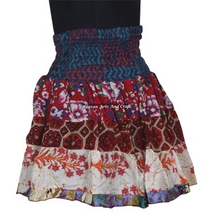 New Boho Fashion Mini Patch <b>Skirt</b> - Summer Fashion Ladies Mini Patch <b>Skirt</b> - Beach Wear Mini Patch <b>Skirt</b> Boho Stylish Multicolor - Product Image 2