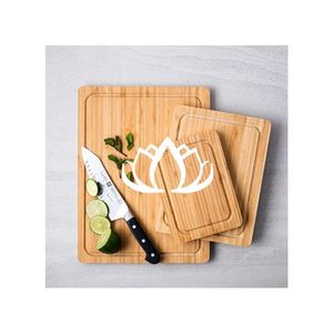 Planche à découper rectangulaire en bambou de luxe, épaisse et grande, avec poignée, personnalisable en gros par l'usine GHP, compatible lave-vaisselle - Product Image 5