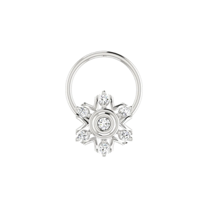 AJRETAIL Anillo de Nariz Étnico de Diamante para Mujer, Oro de 14K, Color HI Brillante de 0.04 Quilates, Claridad VS-SI, Certificado - Product Image 3