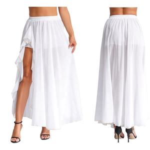 Jupe fluide en mousseline de soie pour femmes, costume de danse du ventre, pour fête à thème Cha-Cha, compétition de danse, spectacle sur scène, danse latine - Product Image 2