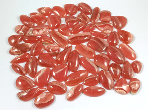 Pierre précieuse naturelle en rhodochrosite, cabochon de formes variées, toutes tailles, pierre lisse en vrac, fournisseur grossiste pour la bijouterie - Product Image 5