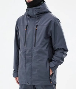 Veste de ski unisexe personnalisée bleu clair à capuche – Imperméable, isolante en polaire, respirante, fermeture éclair, extensible, pour la neige - Product Image 4