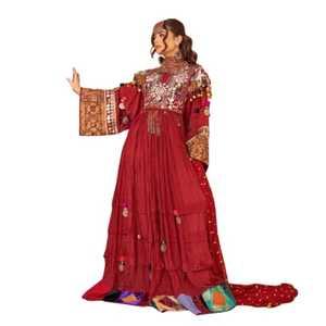 Nouvelles créations en promotion : Robes de mariée afghanes pour femmes, vente en gros, longues, brodées, avec dentelle, boutons, fermetures éclair et motifs vintage. - Product Image 1