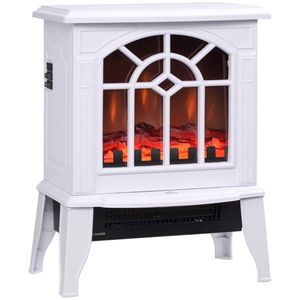 Caminetto Elettrico da 18 Pollici, Potenza di Riscaldamento 750W/1500W, Acciaio Bianco di Lusso, Telecomando, Interfaccia in Francese, Versione AU/US - Product Image 3