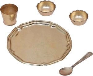 Juego de Thali de Metal Art Deco para Pooja, para Bodas y Celebraciones de Diwali - Product Image 4
