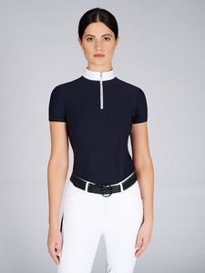 Camiseta Técnica de Ciclismo para Mujer, Spandex/Poliéster, Elástica en 4 Direcciones, con Paneles de Malla |   Camisa Ecuestre al por Mayor - Product Image 3