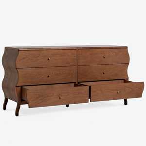 Modern Solid Wood Dresser Cabinet Bedroom Storage <b>Drawer</b> Wooden Sideboard Furniture - Product Image 2