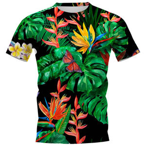 เสื้อยืดชายหาดฤดูร้อนลายดอกไม้พิมพ์ลาย น้ำหนัก 300 กรัม ทรงหลวม แห้งเร็ว สวมใส่สบาย เหมาะสำหรับวันหยุด รับผลิตแบบ OEM ODM - Product Image 4