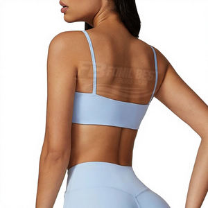 ชุดออกกำลังกาย 2 ชิ้น เสื้อโยคะเอวสูงแบบเรียบ แห้งเร็ว กางเกงเลกกิ้งสำหรับผู้หญิง วิ่ง ฟิตเนส บริการ OEM เอวยางยืด - Product Image 4