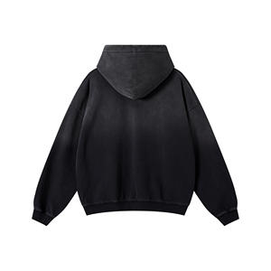 Sweat à capuche pour homme de haute qualité, personnalisable avec logo, style vintage délavé, impression DTG, épais, vierge, coupe oversize, effet délavé à l'acide - Product Image 2
