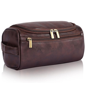 Wholesale High Quality Executive leather toiletry bags grooming bag designed for modern travelers and professionals for sale - Product Image 2