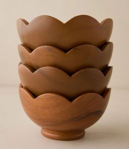 <b>Decorative</b> wooden serving bowl <b>for</b> <b>kitchen</b> dining decor natural wood finish durable design perfect <b>for</b> serving food <b>items</b> - Product Image 4