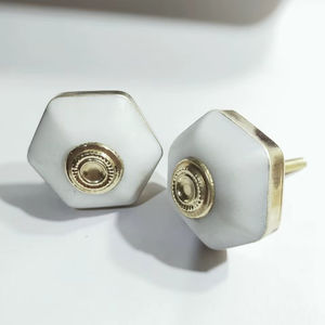 ลูกบิดและมือจับลิ้นชักหินอ่อนและโลหะ ดีไซน์คลาสสิก สีตามสั่ง สำหรับกล่องเครื่องประดับ ชุดเครื่องนอน เครื่องมือ และประตู - Product Image 1