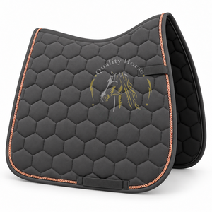 <b>Horse</b> dressage saddle pad crafted with soft materials moisture control properties and secure fitting for comfortable equestrian - Product Image 2