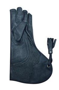 Gants de chasse aux oiseaux imperméables de qualité supérieure en daim double épaisseur, doublure en cuir, poignet contrastant, pour la fauconnerie et la capture d'animaux (faucon, hibou, etc.) - Product Image 2