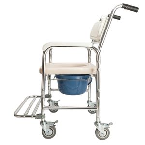 Sedia da Bagno 4-in-1 in Alluminio per Anziani, Disabili e Donne in Gravidanza - Bianca - Product Image 6